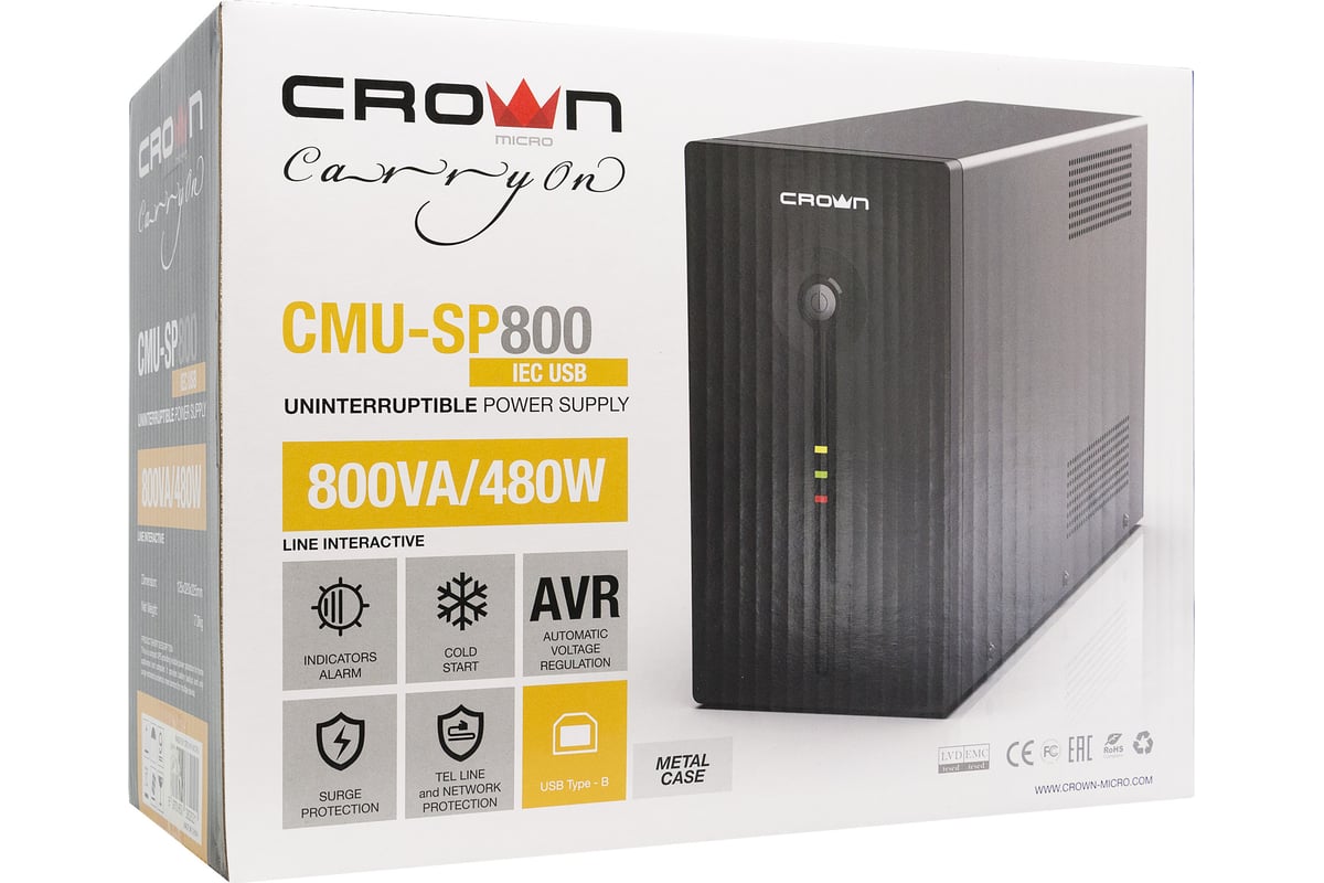 Ибп crown cmu sp800euro lcd обзор