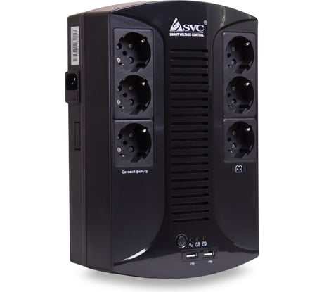 Источник бесперебойного питания SVC ИБП Л-И 850ВА/510Вт U-850-L