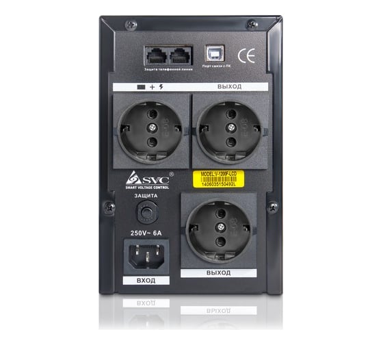 Источник бесперебойного питания SVC ИБП Л-И 1200ВА/720Вт V-1200-F-LCD
