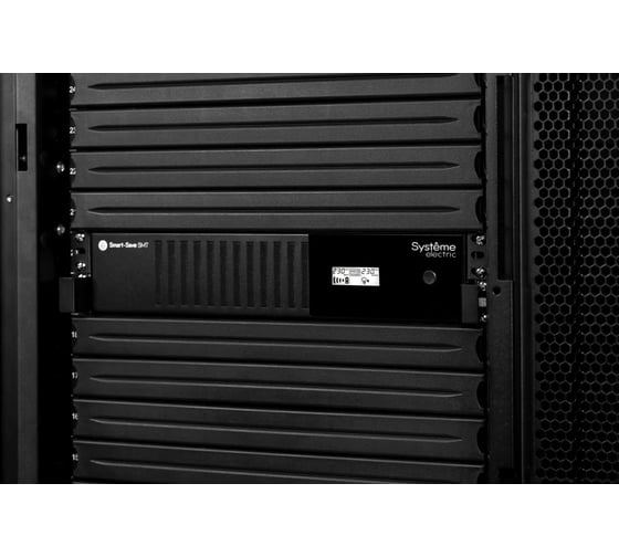 ИБП Systeme Electric Smart-Save SMT 1000 ВА, монтаж в стойку 2U, 230 В, 6 розеток IEC C13, SmartSlot, AVR, LCD, USB HID SMTSE1000RMI2U