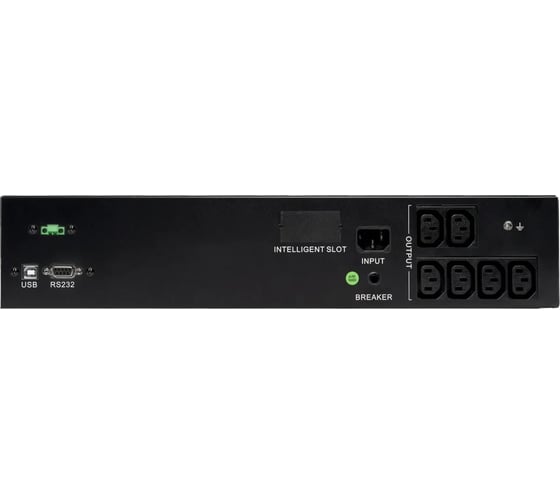 ИБП Systeme Electric Smart-Save SMT 1000 ВА, монтаж в стойку 2U, 230 В, 6 розеток IEC C13, SmartSlot, AVR, LCD, USB HID SMTSE1000RMI2U