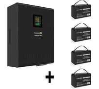 Комплект ИБП ExeGate EX296003RUS+батарея 100Aч EX282985RUS4 штинвертор, синус, для котла, настенный FineSineSX-3000.LCD.AVR.2SH.T3000VA2100W, чистая синусоида, цветной LCD-диспл 296646