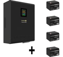 Комплект ИБП ExeGate EX296003RUS+батарея 26Aч EX282970RUS4 штинвертор, синус, для котла, настенный FineSineSX-3000.LCD.AVR.2SH.T3000VA2100W, чистая синусоида, цветной LCD-диспле 296631
