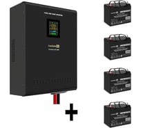 Комплект ИБП ExeGate EX296004RUS+батарея 33Aч EX282974RUS4 штинвертор, синус, для котла, настенный FineSineSX-5000.LCD.AVR.2SH.T5000VA3500W, чистая синусоида, цветной LCD-диспле 296656