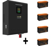 Комплект ИБП ExeGate EX296005RUS+батарея 120Aч EX285657RUS4 штинвертор, синус, для котла, настенный FineSineSX-7000.LCD.AVR.2SH.T7000VA5000W, чистая синусоида, цветной LCD-диспл 296695