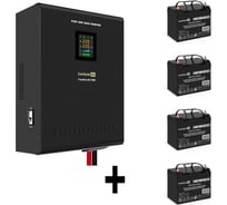 Комплект ИБП ExeGate EX296005RUS+батарея 33Aч EX282974RUS4 штинвертор, синус, для котла, настенный FineSineSX-7000.LCD.AVR.2SH.T7000VA5000W, чистая синусоида, цветной LCD-диспле 296679