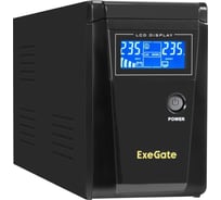 Комплект ИБП ExeGate EX295986RUS + батарея 100Aч EX282985RUS 1шт инвертор, синус, для котла SineTower SZ-600.LCD.AVR.1SH 600VA 360W, чистая синусоида, LCD дисплей, AVR, 1 296781