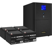 Комплект ИБП ExeGate EX295990RUS+батарея26AчEX282970RUS4шт. инвертор, синус, для котлаSineTowerSZ-3000.LCD.AVR.3SH.1C13.RJ.USB3000VA2400W, чистая синусоида, LCDдисплей, AVR, 3*Schuko 296858