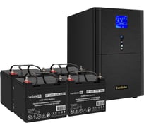 Комплект ИБП ExeGate EX295990RUS+батарея33AчEX282974RUS4шт. инвертор, синус, для котлаSineTowerSZ-3000.LCD.AVR.3SH.1C13.RJ.USB3000VA2400W, чистая синусоида, LCDдисплей, AVR, 3*Schuko 296860