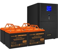 Комплект ИБП ExeGate EX295990RUS+батарея80AчEX285654RUS4шт. инвертор, синус, для котлаSineTowerSZ-3000.LCD.AVR.3SH.1C13.RJ.USB3000VA2400W, чистая синусоида, LCDдисплей, AVR, 3*Schuko 296871