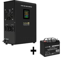 Комплект ИБП ExeGate EX295997RUS+батарея33AчEX282974RUS1шт. инвертор, синус, для котла, настенныйFineSineSX-1000.LCD.AVR.2SH1000VA600W, чистая синусоида, цветнойLCD-дисплей, A 296541