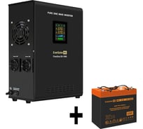 Комплект ИБП ExeGate EX295997RUS+батарея55AчEX285652RUS1шт. инвертор, синус, для котла, настенныйFineSineSX-1000.LCD.AVR.2SH1000VA600W, чистая синусоида, цветнойLCD-дисплей, A 296547