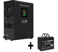 Комплект ИБП ExeGate EX295997RUS+батарея75AчEX282983RUS1шт. инвертор, синус, для котла, настенныйFineSineSX-1000.LCD.AVR.2SH1000VA600W, чистая синусоида, цветнойLCD-дисплей, A 296550