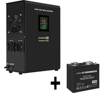 Комплект ИБП ExeGate EX295997RUS+батарея55AчEX285667RUS1шт. инвертор, синус, для котла, настенныйFineSineSX-1000.LCD.AVR.2SH1000VA600W, чистая синусоида, цветнойLCD-дисплей, A 296546