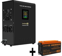Комплект ИБП ExeGate EX295997RUS+батарея65AчEX282982RUS1шт. инвертор, синус, для котла, настенныйFineSineSX-1000.LCD.AVR.2SH1000VA600W, чистая синусоида, цветнойLCD-дисплей, A 296549