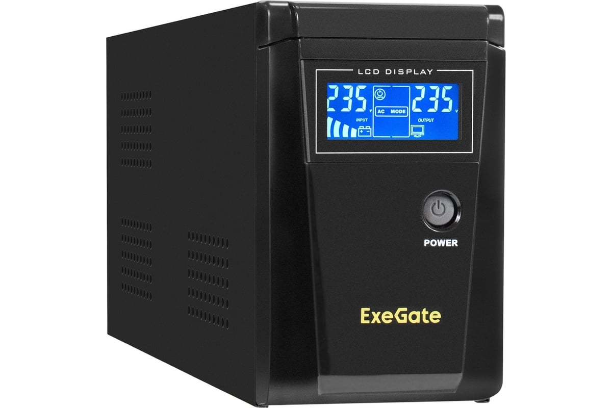 ИБП ExeGate инвертор, синус, для котла SineTower SZ-600.LCD.AVR.1SH 600VA  360W, чистая синусоида, LCD дисплей, AVR, 1*Schuko, линейно-интерактивный,  ...