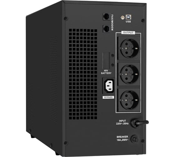 ИБП ExeGate инвертор, синус, для котла SineTower SN-3000.LCD.AVR.3SH.1C13.RJ.USB 3000VA 2400W, чистая синусоида, LCD дисплей, AVR, 3*Schuko+1*C13, RJ45 11, USB, 295984