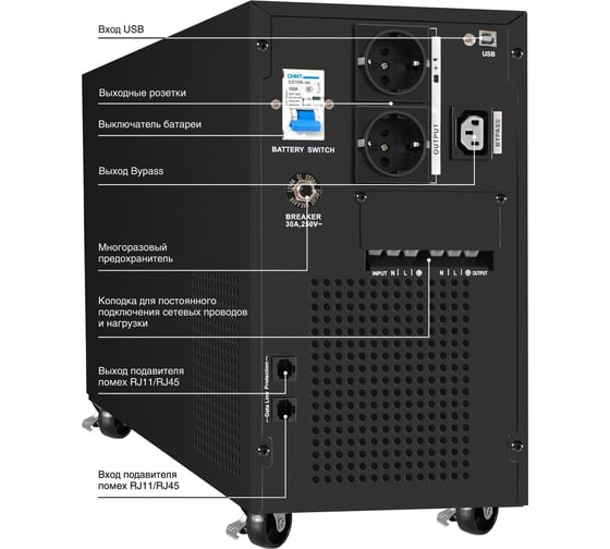 ИБП ExeGate инвертор, синус, для котла SineTower SN-5000.LCD.AVR.2SH.1C13.T.RJ.USB 5000VA 4000W, чистая синусоида, LCD дисплей, AVR, 2*Schuko+1*C13+1*ternimal, R 295985