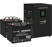 Комплект ExeGate ИБП EX295998RUS+батарея 33Aч EX282974RUS 2шт инвертор,синус,для котла,настенный FineSineSX-1500.LCD.AVR.2SH1500VA1050W,чистая синусоида,цветной LCD-дисплей, 296564