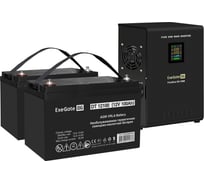 Комплект ExeGate ИБП EX295998RUS+батарея 100Aч EX282985RUS 2шт инвертор,синус,для котла,настенный FineSineSX-1500.LCD.AVR.2SH1500VA1050W,чистая синусоида,цветной LCD-дисплей 296577
