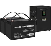 Комплект ExeGate ИБП EX296002RUS+батарея 100Aч EX282985RUS 2шт инвертор,синус,для котла,настенный FineSineSX-2500.LCD.AVR.2SH2500VA1800W,чистая синусоида,цветной LCD-дисплей 296623