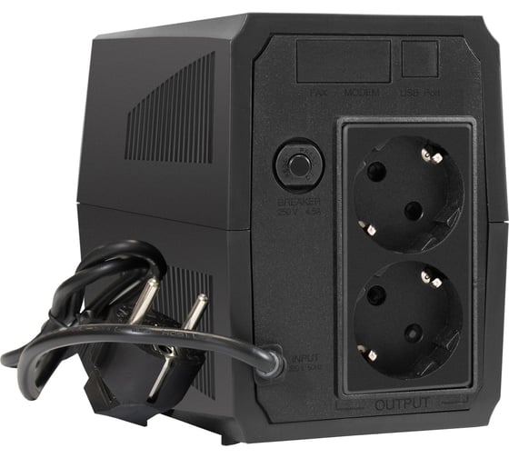 ИБП ExeGate SpecialPro UNB-500.LED.AVR.2SH 500VA 300W, LED, AVR, 2*Schuko, Black 294612