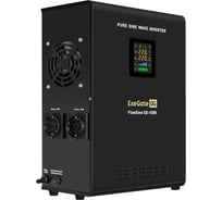 ИБП ExeGate инвертор синус для котла настенный FineSine SX-1500 LCD AVR 2SH 1500VA/1050W чистая синусоида цветной LCD-дисплей AVR 2 Schuko линейно-интерактивный внешняя батарея 24В до 200Ач настенный Black 295998
