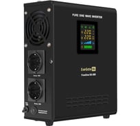 ИБП ExeGate инвертор синус для котла настенный FineSine SX-500 LCD AVR 2SH 500VA/300W чистая синусоида цветной LCD-дисплей AVR 2 Schuko линейно-интерактивный внешняя батарея 12В до 200Ач настенный Black 295995