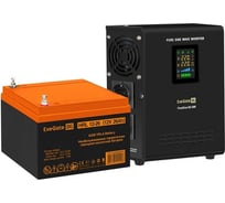 Комплект ExeGate ИБП EX295995RUS + батарея 26Aч EX285663RUS 1шт инвертор, синус, для котла, настенный FineSine SX-500.LCD.AVR.2SH500VA300W, чистая синусоида, цветной LCD-дисплей, AVR 296494