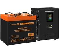 Комплект ExeGate ИБП EX295995RUS + батарея 55Aч EX285652RUS 1шт инвертор, синус, для котла, настенный FineSine SX-500.LCD.AVR.2SH500VA300W, чистая синусоида, цветной LCD-дисплей, AVR 296501
