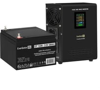 Комплект ExeGate ИБП EX295996RUS + батарея 26Aч EX282970RUS 1шт инвертор, синус, для котла, настенный FineSine SX-800.LCD.AVR.2SH800VA500W, чистая синусоида, цветной LCD-дисплей, AVR 296516