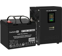Комплект ExeGate ИБП EX295996RUS + батарея 33Aч EX282974RUS 1шт инвертор, синус, для котла, настенный FineSine SX-800.LCD.AVR.2SH800VA500W, чистая синусоида, цветной LCD-дисплей, AVR 296518