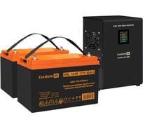 Комплект ИБП ExeGate EX295998RUS + батарея 90Aч EX285655RUS 2шт инвертор, синус, для котла, настенный FineSine SX-1500.LCD.AVR.2SH 1500VA/1050W, чистая синус 296576