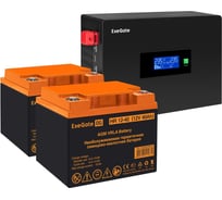 Комплект ExeGate ИБП EX295994RUS + батарея 40Aч EX282979RUS 2шт инвертор, синус, для котла, PF=1, настенный IdealSine SR-1500.LCD.2SH 1500VA/1500W 297431