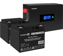 Комплект ExeGate ИБП EX295994RUS + батарея 40Aч EX282976RUS 2шт инвертор, синус, для котла, PF=1, настенный IdealSine SR-1500.LCD.2SH 1500VA/1500W 297430