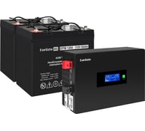 Комплект ExeGate ИБП EX295994RUS + батарея 55Aч EX285667RUS 2шт инвертор, синус, для котла, PF=1, настенный IdealSine SR-1500.LCD.2SH 1500VA/1500W 297434