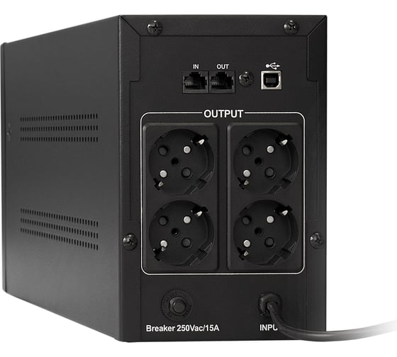 ИБП ExeGate SpecialPro UNB-1000.LED.AVR.4SH.RJ.USB 1000VA/650W,LED, AVR,4 Schuko, RJ45/11,USB, металлический корпус, Black 233128