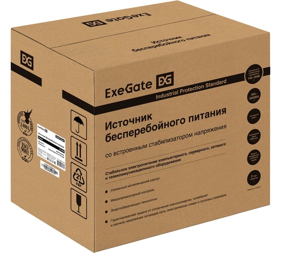 Комплект ИБП ExeGate EX295991RUS + батарея 80Aч EX285654RUS 4шт инвертор, синус, для котла SineTower SZ-5000.LCD.AVR.2SH.1C13.T.RJ.USB 5000VA/4000W, чистый с 296894