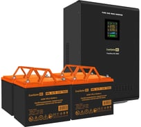 Комплект ExeGate ИБП EX296003RUS + батарея 75Aч EX285653RUS 4шт инвертор, синус, для котла, настенный FineSine SX-3000.LCD.AVR.2SH.T 3000VA/2100W 296643