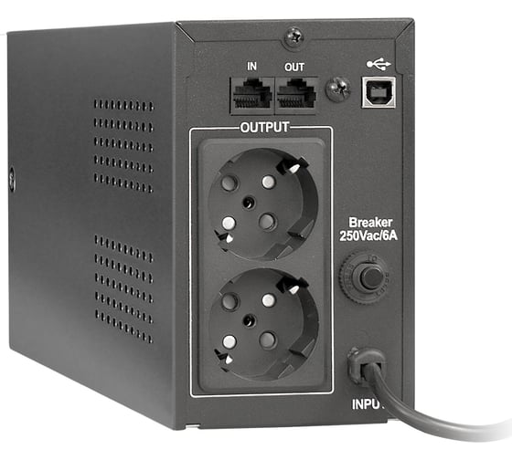 Источник бесперебойного питания ExeGate Power Smart ULB-800.LCD.AVR.EURO.RJ.USB <800VA/480W, LCD, AVR, 2евро, RJ45/11, USB> 212517