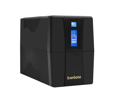 Источник бесперебойного питания ExeGate Power Smart ULB-850.LCD.AVR.EURO.RJ.USB <850VA/480W, LCD, AVR, 2евро, RJ45/11, USB> 285478