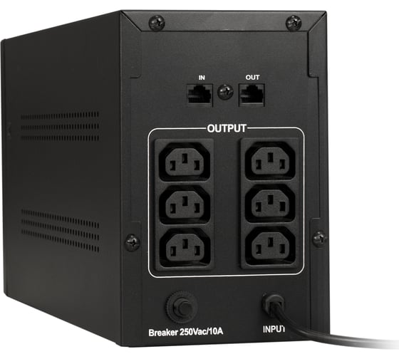 Источник бесперебойного питания ExeGate SpecialPro UNB-1000.LED.AVR.C13.RJ <1000VA/650W, LED, AVR,6хIEС-C13, RJ45/11, Black> 285481