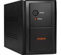 Источник бесперебойного питания ExeGate SpecialPro UNB-1200.LED.AVR.EURO.RJ.USB <1200VA/750W,LED, AVR,4 евро, RJ45/11,USB,Black> 285490