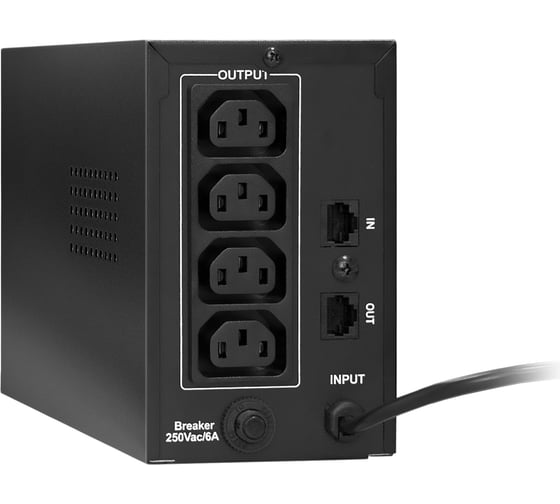 Источник бесперебойного питания ExeGate SpecialPro UNB-400.LED.AVR.C13.RJ <400VA/240W, LED, AVR,4хIEC-C13, RJ45/11, Black> 285523
