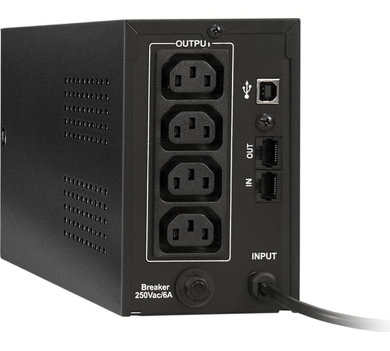Источник бесперебойного питания ExeGate SpecialPro UNB-850.LED.AVR.C13.RJ.USB <850VA/480W, LED, AVR, 4хC13, RJ45/11, USB, Black> 285539