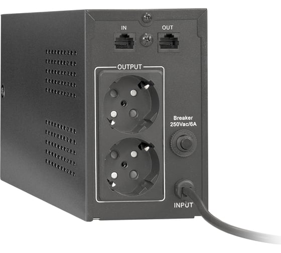 Источник бесперебойного питания ExeGate Power Back BNB-850.LED.AVR.EURO.RJ <850VA/480W, LED, AVR, 2 евророзетки, RJ45/11, Black> 285475