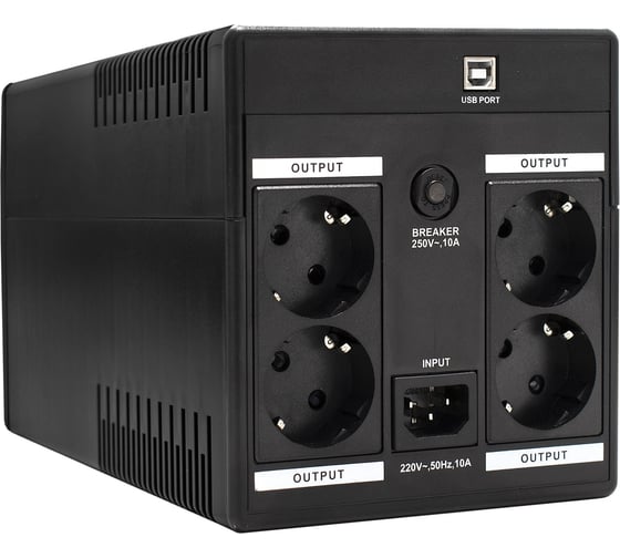 Источник бесперебойного питания ExeGate SpecialPro Smart LLB-1500.LCD.AVR.4SH.USB 1500VA/950W, LCD, AVR, 4*Schuko, USB, Black 212520