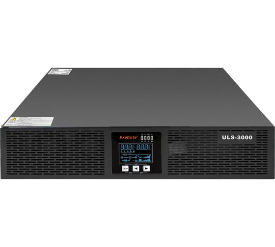 Источник бесперебойного питания On-line ExeGate PowerExpert ULS-3000.LCD.AVR.C13.USB.RS232.SNMP.2U <3000VA/3000W, 6хC13, RM/Tower> 285648