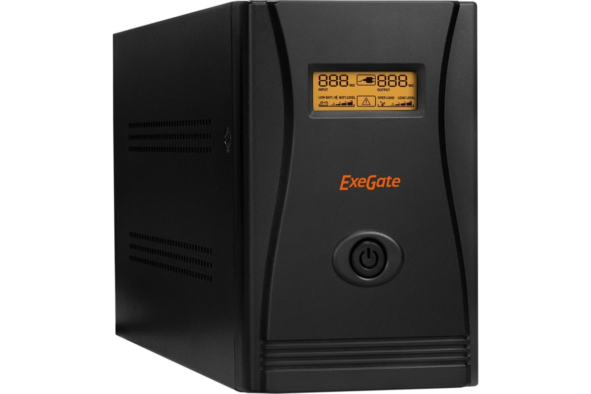 Источник бесперебойного питания ExeGate SpecialPro.Smart.LLB-2000.LCD .AVR.C13.RJ.USB.2000VA/1200W.LCD.AVR.6C13RJ45/11USB.285517 - выгодная цена,  отзывы, характеристики, фото - купить в Москве и РФ