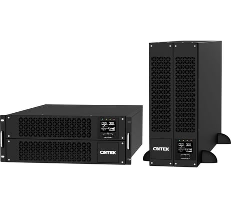 Источник бесперебойного питания ONTEK SM RT 6, 6 кВА/6 кВт (PF=1) с внутренними аккумуляторными батареями, выходными клеммами и выходными розетками 6шт х С13, 2шт х С19 SMRT 6 (SB)